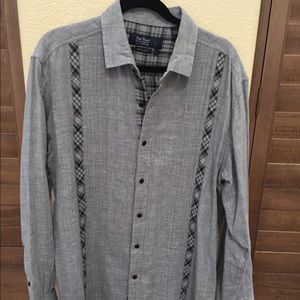 Nat Nast Men’s L gray button up shirt
